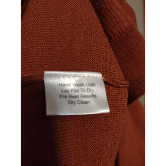 NWT Joseph Abboud Mens Merino Wool Lightweight Sweater Rust Sz XL - Picture 7 of 7